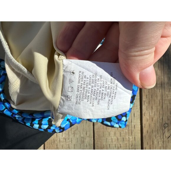 Trimshaper 1-Piece Bathing Suit Blue Black Sz 16 - Picture 5 of 9